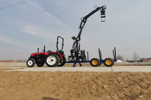 Log Trailer With Crane