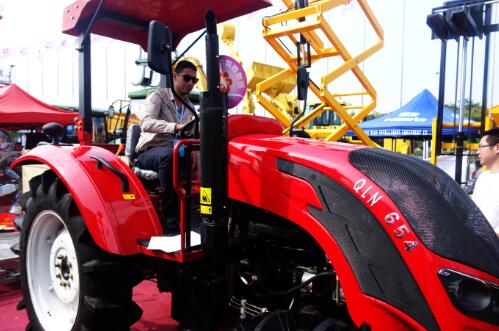 Chalion tractor with customer