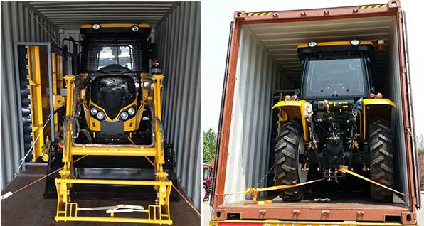 CHALION tractor loaded for shipping